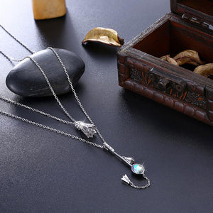 Sterling Silver Necklace with  Crystals